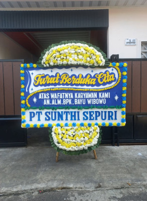 Papan Bunga Duka di Purwomartani
